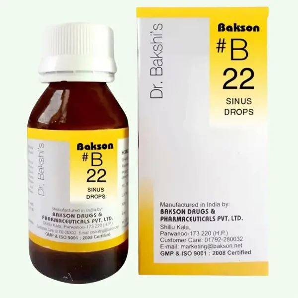 Bakson’s B22 Sinus Drops Hindi Uses & Benefits के बारे में जानकारी